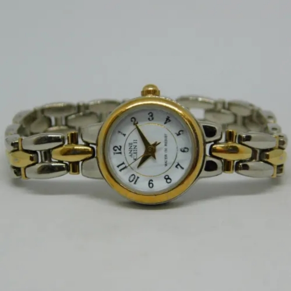 Vintage Anne Klein II 10/3040-1 Two Tone Quartz Women's Watch Sz. 6 1/4" - Picture 2 of 4